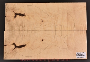 Drewno KLON FALISTY na top, 21mm