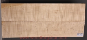 Drewno KLON FALISTY na 2 topy typu LP