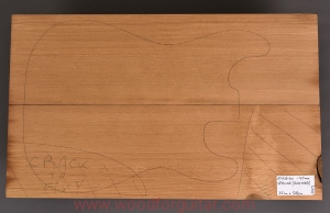 ROASTED SPRUCE guitar 2-pc body blank, 40mm