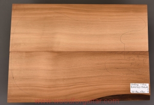ROASTED POPLAR bass guitar body blank, 47 mm, 2pcs