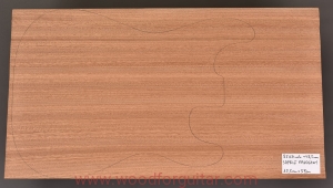 Drewno MAHOŃ na korpus gitary 43.5 mm, 1-cz