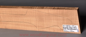 KLON FALISTY PIECZONY na gryf gitary basowej, 22 mm