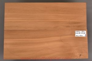 ROASTED POPLAR bass guitar 2-pc body blank, 49 mm