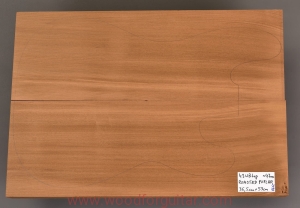 ROASTED POPLAR bass guitar 2-pc body blank, 47 mm
