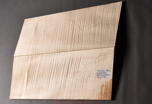 FLAME MAPLE guitar or bass body top blank Wood For Guitar