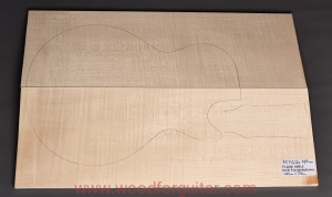 Drewno KLON FALISTY na top gitary lub basu