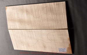 Drewno KLON FALISTY na top gitary lub basu