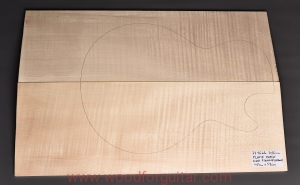 Drewno KLON FALISTY na top gitary lub basu