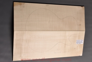 Drewno KLON JAWOROWY na top gitary lub basu