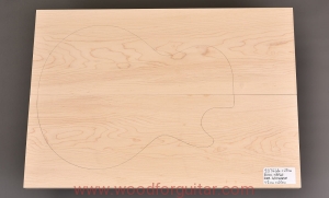 KLON CUKROWY na top gitary lub basu, 25 mm