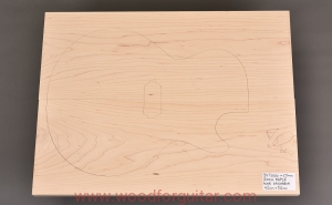 KLON CUKROWY na top gitary lub basu, 25 mm