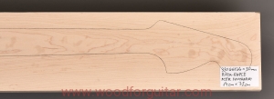 ROCK MAPLE guitar neck blank, 30 mm