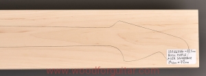 ROCK MAPLE guitar neck blank, 25.5 mm