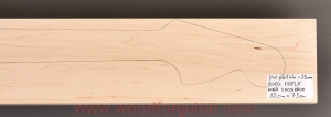 ROCK MAPLE guitar neck blank, 29 mm