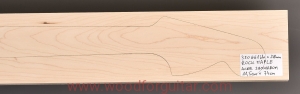ROCK MAPLE guitar neck blank, 28 mm
