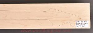 ROCK MAPLE guitar neck blank, 29 mm