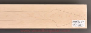 ROCK MAPLE guitar neck blank, 26 mm