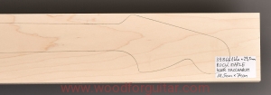ROCK MAPLE guitar neck blank, 29.5 mm