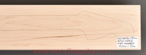 ROCK MAPLE guitar neck blank, 30 mm