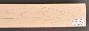 ROCK MAPLE guitar neck blank, 26.5 mm