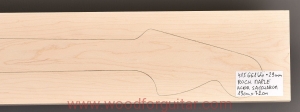ROCK MAPLE guitar neck blank, 29 mm