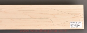 ROCK MAPLE guitar neck blank, 26.5 mm