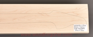 ROCK MAPLE guitar neck blank, 28 mm