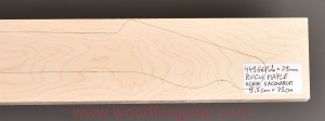 ROCK MAPLE guitar neck blank, 29 mm