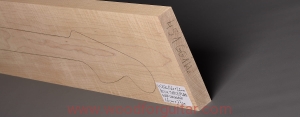 FLAME ROCK MAPLE guitar neck blank, 26 mm