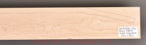 ROCK MAPLE blank for laminated guitar neck, 3 mm