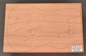 Lekki MAHOŃ na korpus gitary basowej, 56 mm, 1-cz