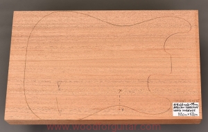 Lekki MAHOŃ na korpus gitary, 59 mm, 1-cz