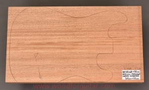 Lekki MAHOŃ na korpus gitary, 56 mm, 1-cz