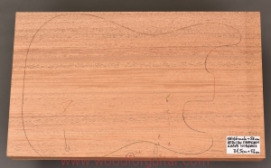 Lekki MAHOŃ na korpus gitary, 58 mm, 1-cz