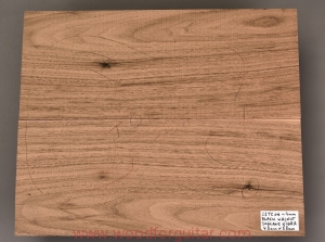 BLACK WALNUT guitar body 2-pc top blank, 4 mm