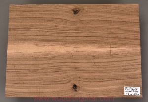 BLACK WALNUT guitar or bass body 2-pc top blank, 4 mm