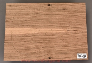 BLACK WALNUT guitar or bass body 2-pc top blank, 3.5 mm