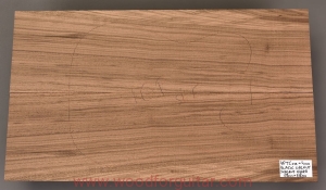 BLACK WALNUT guitar or bass body 2-pc top blank, 4 mm