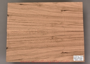 BLACK WALNUT guitar body 2-pc top blank, 3.5 mm
