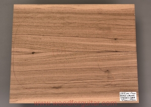 BLACK WALNUT guitar or bass body 2-pc top blank, 4 mm