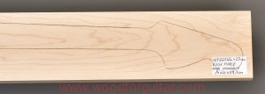 ROCK MAPLE guitar neck blank, 27 mm