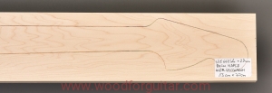 ROCK MAPLE guitar neck blank, 27 mm
