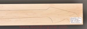 ROCK MAPLE guitar neck blank, 27 mm