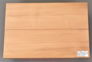 TOPOLA PIECZONA na 2cz korpus gitary basowej, 47 mm