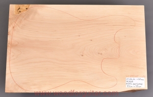ALDER guitar 1-pc body blank, 40 mm