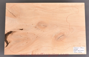 ALDER guitar 1-pc body blank, 38 mm