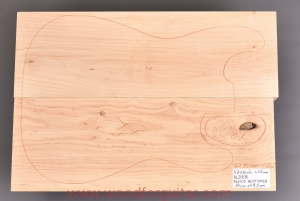 Drewno OLCHA na 2-częściowy korpus gitary, 42 mm