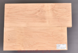ALDER guitar 2-pc body blank, 42/44 mm