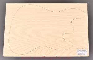 SPRUCE bass guitar 1-pc body blank, 51 mm