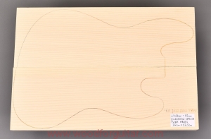 SPRUCE bass guitar 2-pc body blank, 52 mm